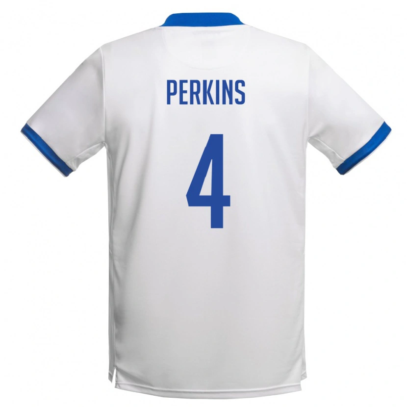 DanxenレディースキプロスAntonio Perkins#4白 ロイヤルブルーアウェイシャツ26-28ジャージーユニフォーム