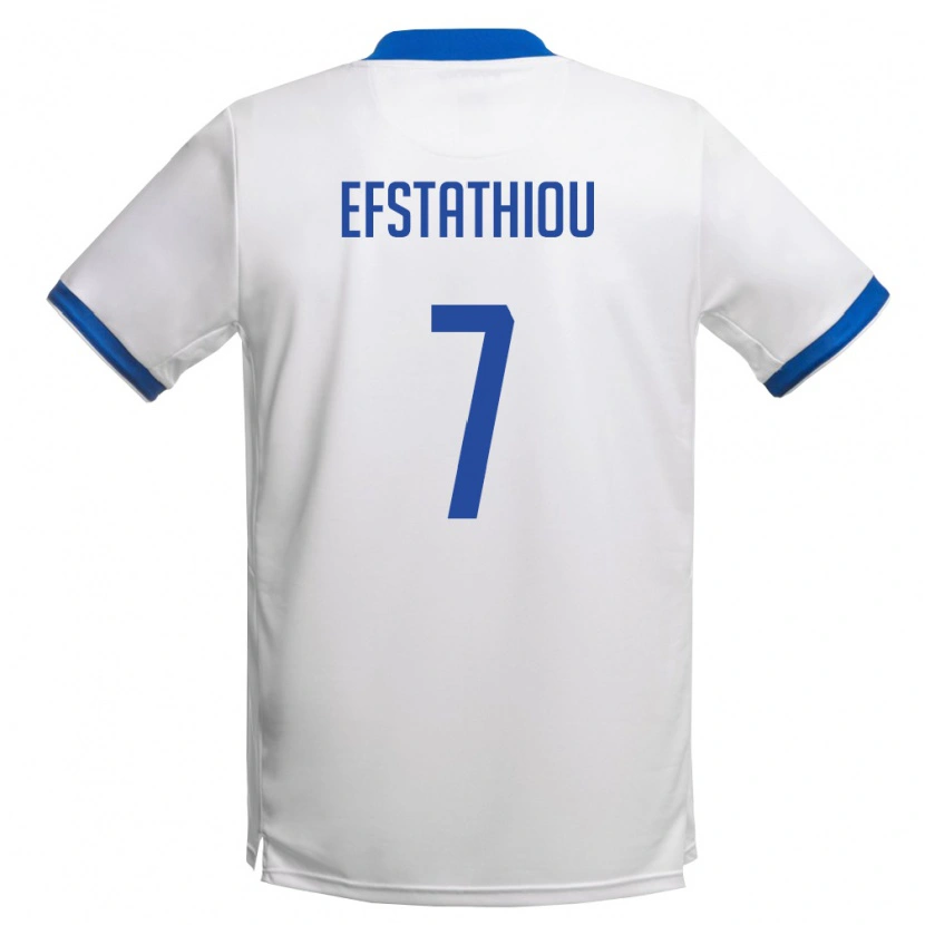 DanxenレディースキプロスAlexandros Efstathiou#7白 ロイヤルブルーアウェイシャツ26-28ジャージーユニフォーム