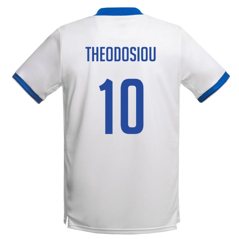 DanxenレディースキプロスMichalis Theodosiou#10白 ロイヤルブルーアウェイシャツ26-28ジャージーユニフォーム