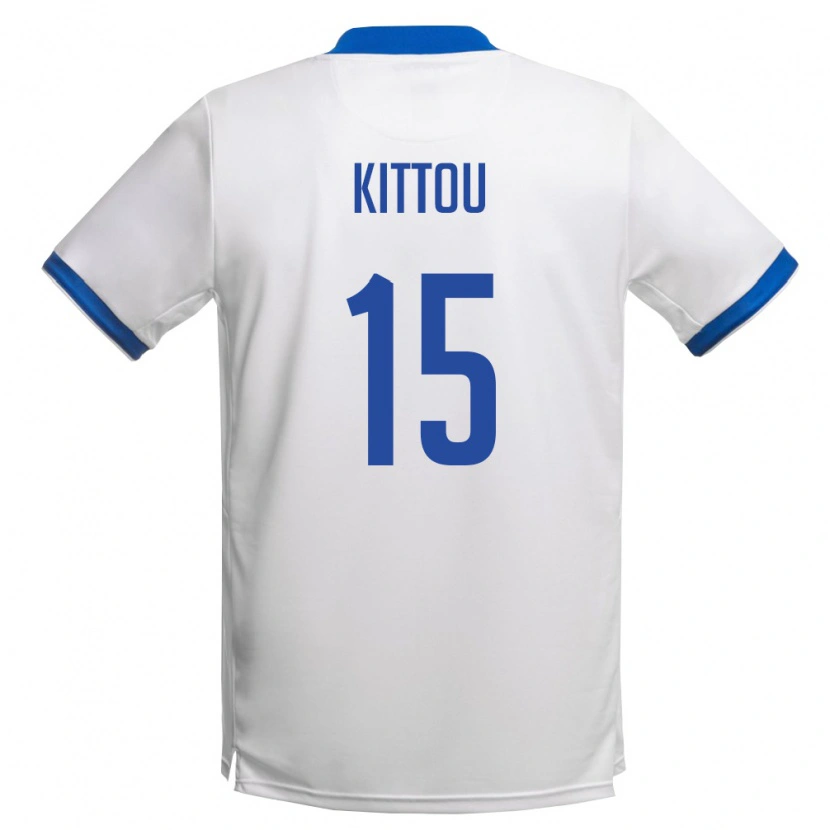 DanxenレディースキプロスChristos Kittou#15白 ロイヤルブルーアウェイシャツ26-28ジャージーユニフォーム
