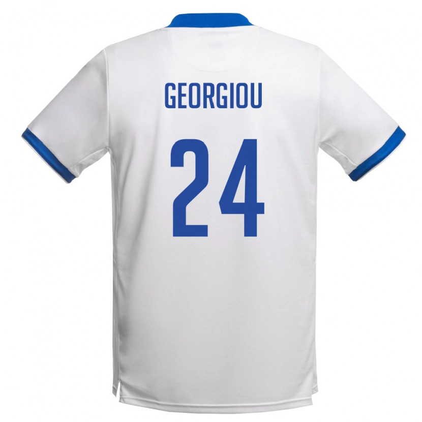 DanxenレディースキプロスStavros Georgiou#24白 ロイヤルブルーアウェイシャツ26-28ジャージーユニフォーム