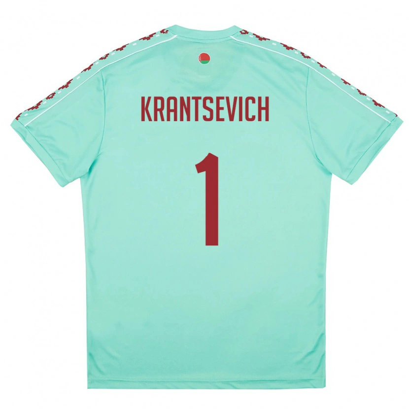 DanxenレディースベラルーシSemen Krantsevich#1ライトグリーン バーガンディアウェイシャツ26-28ジャージーユニフォーム