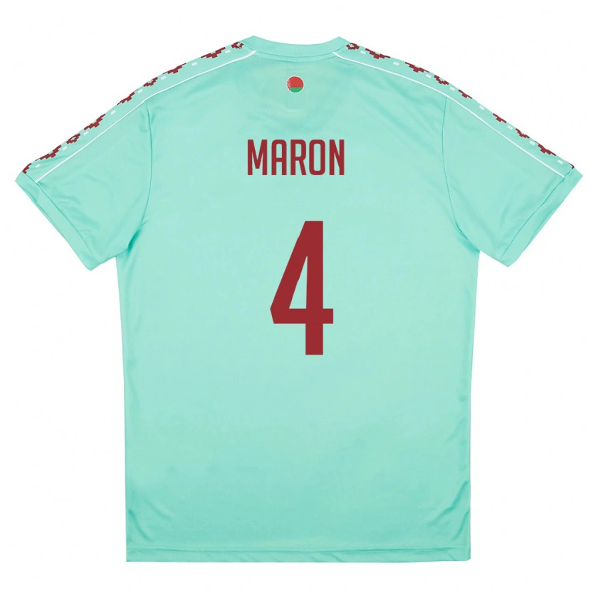 DanxenレディースベラルーシDmitriy Maron#4ライトグリーン バーガンディアウェイシャツ26-28ジャージーユニフォーム
