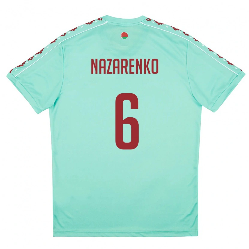 DanxenレディースベラルーシArtur Nazarenko#6ライトグリーン バーガンディアウェイシャツ26-28ジャージーユニフォーム
