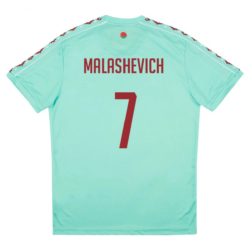 DanxenレディースベラルーシEvgeniy Malashevich#7ライトグリーン バーガンディアウェイシャツ26-28ジャージーユニフォーム