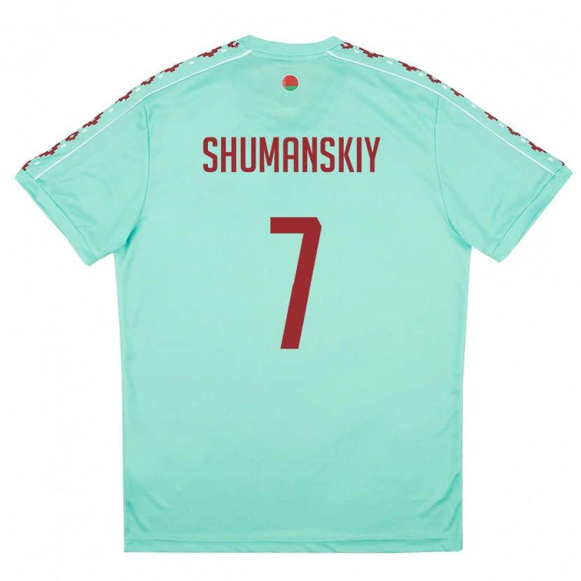 DanxenレディースベラルーシArtem Shumanskiy#7ライトグリーン バーガンディアウェイシャツ26-28ジャージーユニフォーム