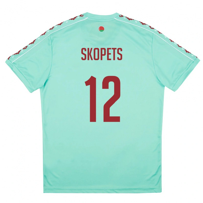 DanxenレディースベラルーシArseniy Skopets#12ライトグリーン バーガンディアウェイシャツ26-28ジャージーユニフォーム