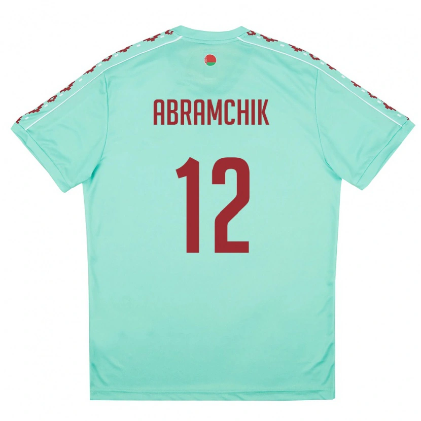DanxenレディースベラルーシVladislav Abramchik#12ライトグリーン バーガンディアウェイシャツ26-28ジャージーユニフォーム