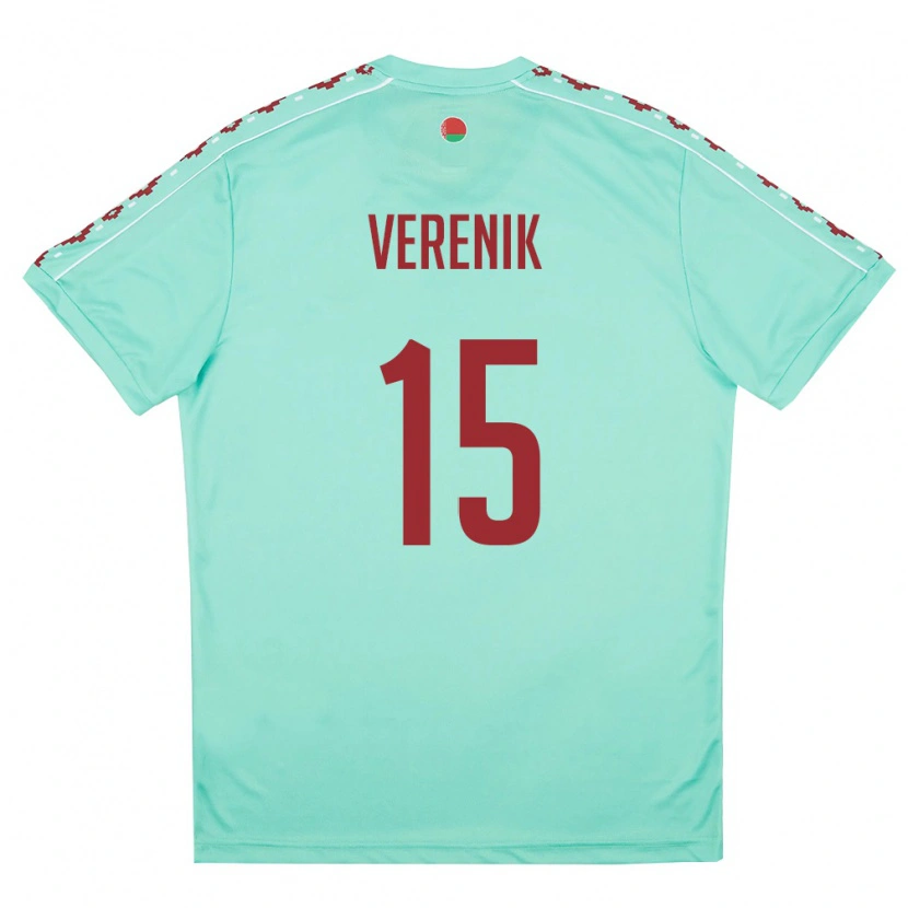 DanxenレディースベラルーシVladislav Verenik#15ライトグリーン バーガンディアウェイシャツ26-28ジャージーユニフォーム