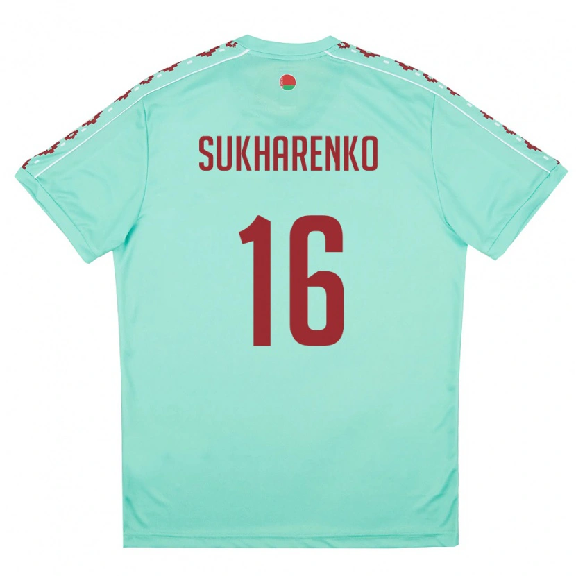 DanxenレディースベラルーシMatvey Sukharenko#16ライトグリーン バーガンディアウェイシャツ26-28ジャージーユニフォーム