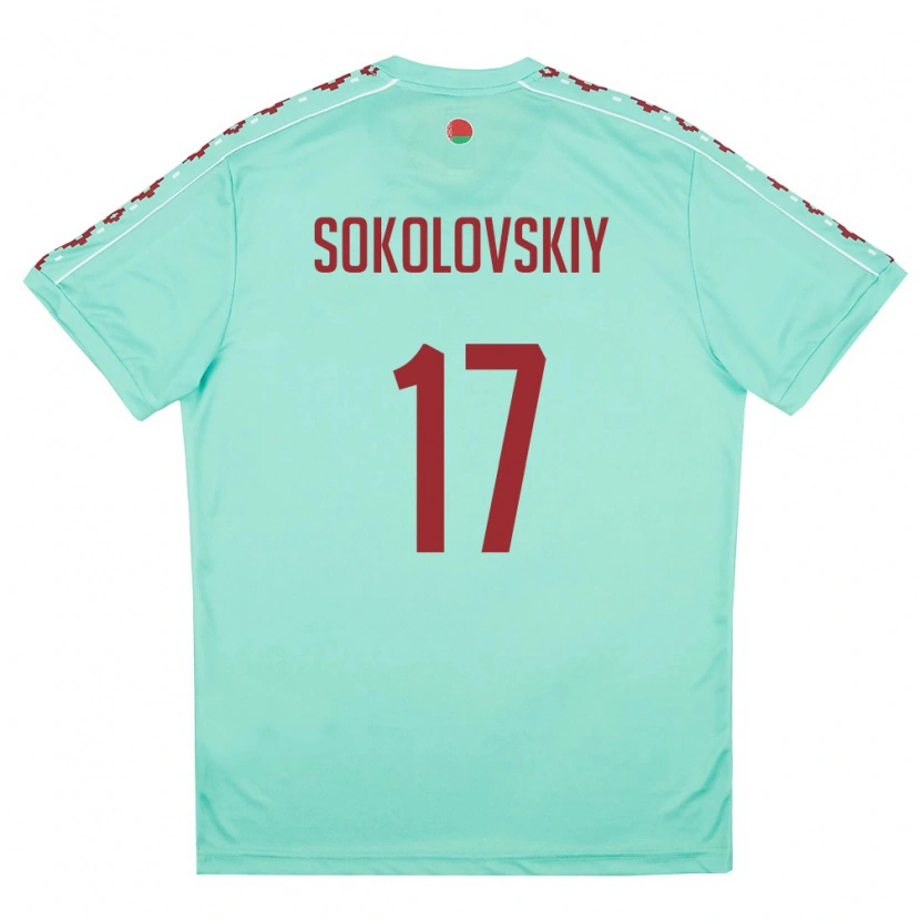 DanxenレディースベラルーシArtem Sokolovskiy#17ライトグリーン バーガンディアウェイシャツ26-28ジャージーユニフォーム