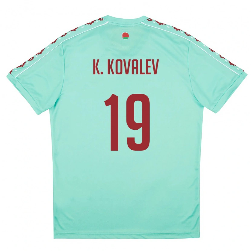 DanxenレディースベラルーシKirill Kovalev#19ライトグリーン バーガンディアウェイシャツ26-28ジャージーユニフォーム