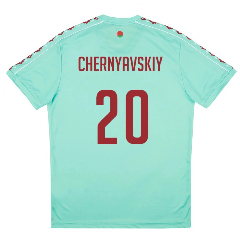 DanxenレディースベラルーシVasiliy Chernyavskiy#20ライトグリーン バーガンディアウェイシャツ26-28ジャージーユニフォーム