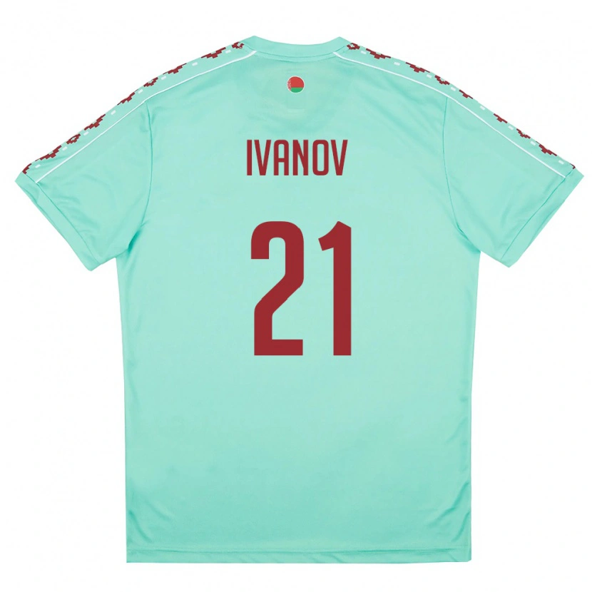 DanxenレディースベラルーシNikolay Ivanov#21ライトグリーン バーガンディアウェイシャツ26-28ジャージーユニフォーム