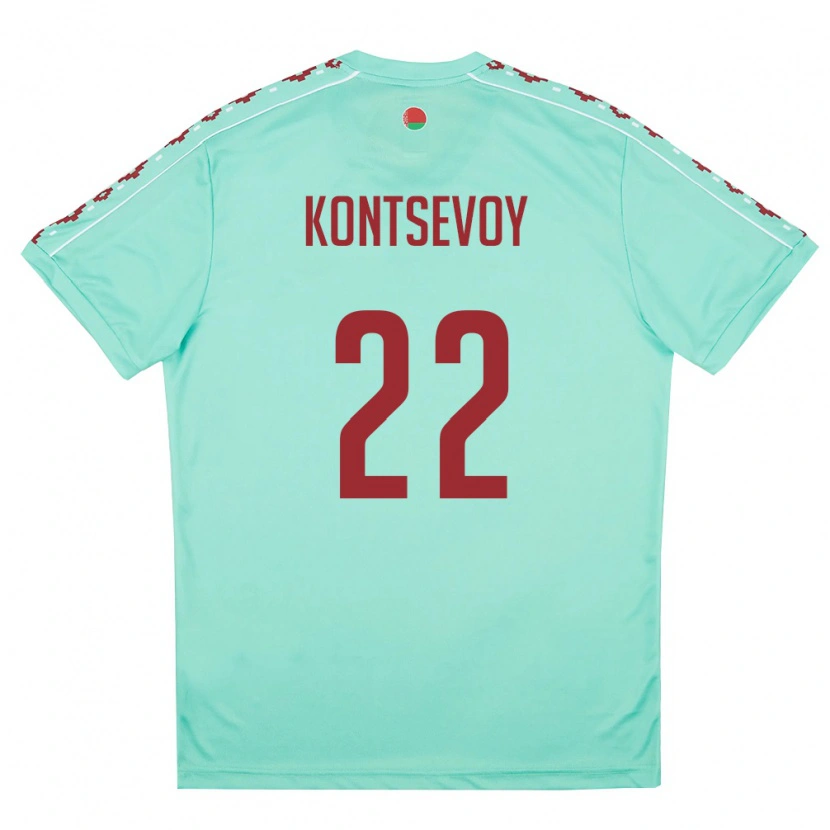 DanxenレディースベラルーシArtem Kontsevoy#22ライトグリーン バーガンディアウェイシャツ26-28ジャージーユニフォーム