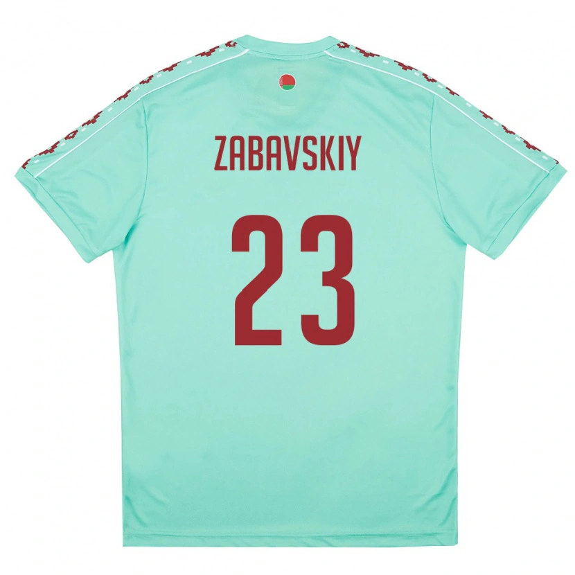 DanxenレディースベラルーシMatvey Zabavskiy#23ライトグリーン バーガンディアウェイシャツ26-28ジャージーユニフォーム