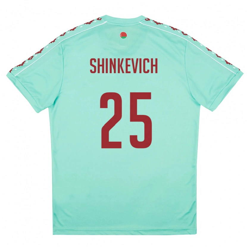 DanxenレディースベラルーシDariush Shinkevich#25ライトグリーン バーガンディアウェイシャツ26-28ジャージーユニフォーム