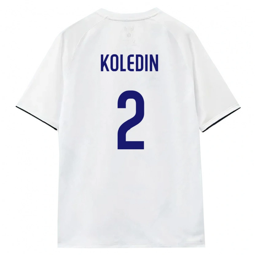 DanxenレディースロシアYuriy Koledin#2白 茶 黒アウェイシャツ26-28ジャージーユニフォーム