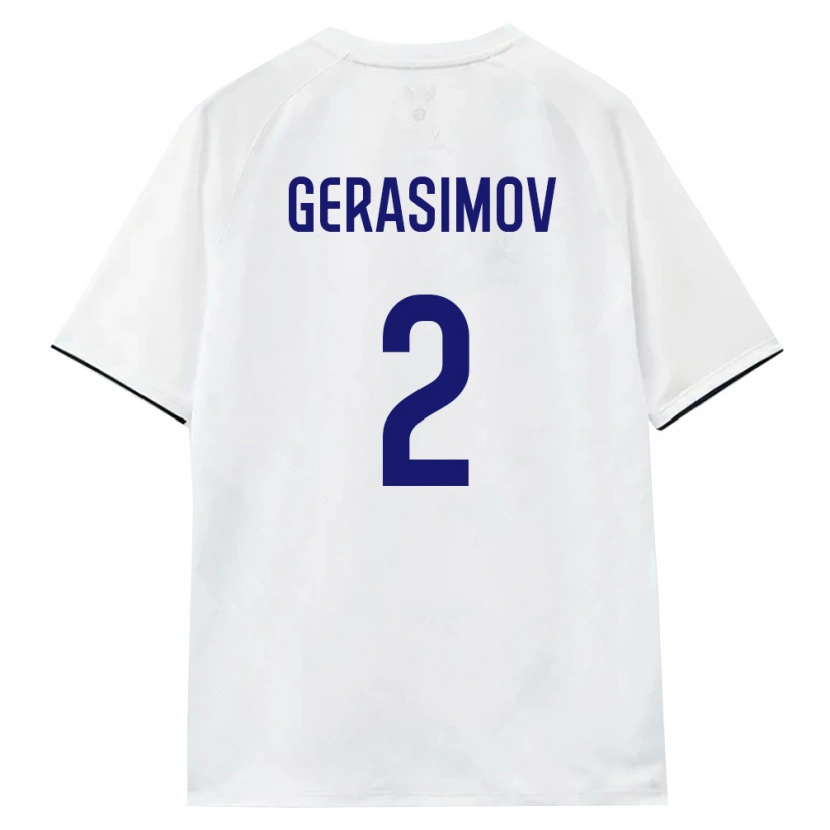 DanxenレディースロシアSemen Gerasimov#2白 茶 黒アウェイシャツ26-28ジャージーユニフォーム