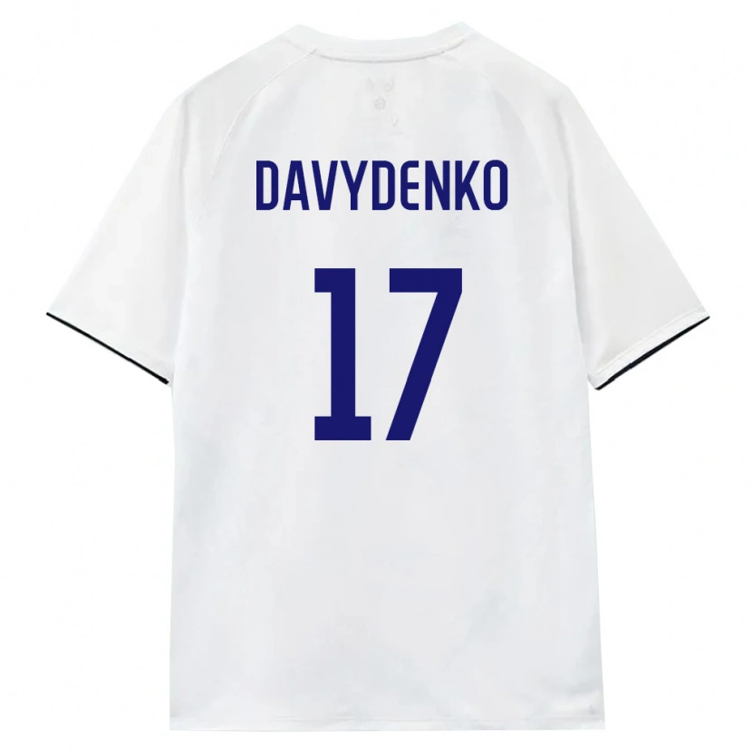 DanxenレディースロシアMikhail Davydenko#17白 茶 黒アウェイシャツ26-28ジャージーユニフォーム