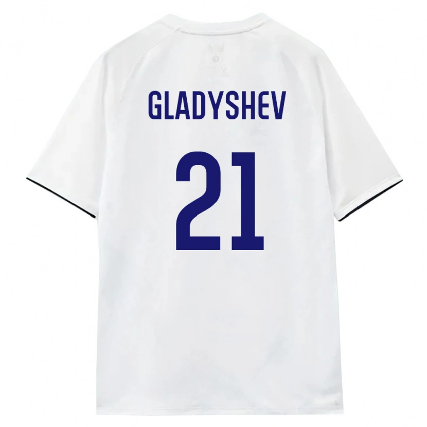 DanxenレディースロシアYaroslav Gladyshev#21白 茶 黒アウェイシャツ26-28ジャージーユニフォーム