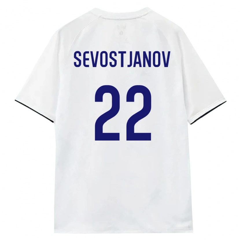 DanxenレディースロシアMaksim Sevostjanov#22白 茶 黒アウェイシャツ26-28ジャージーユニフォーム