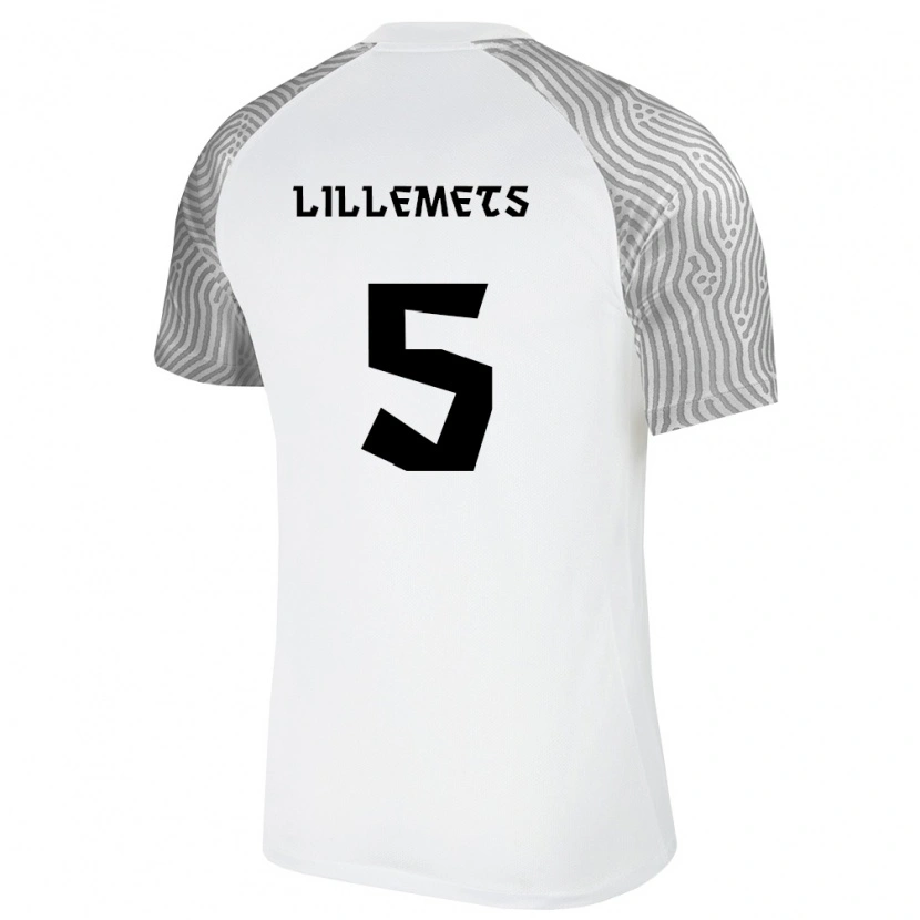 DanxenレディースエストニアJohannes Lillemets#5白 灰アウェイシャツ26-28ジャージーユニフォーム