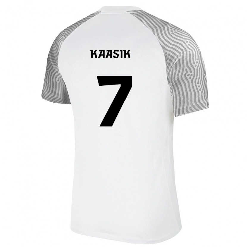 DanxenレディースエストニアRobert Kaasik#7白 灰アウェイシャツ26-28ジャージーユニフォーム