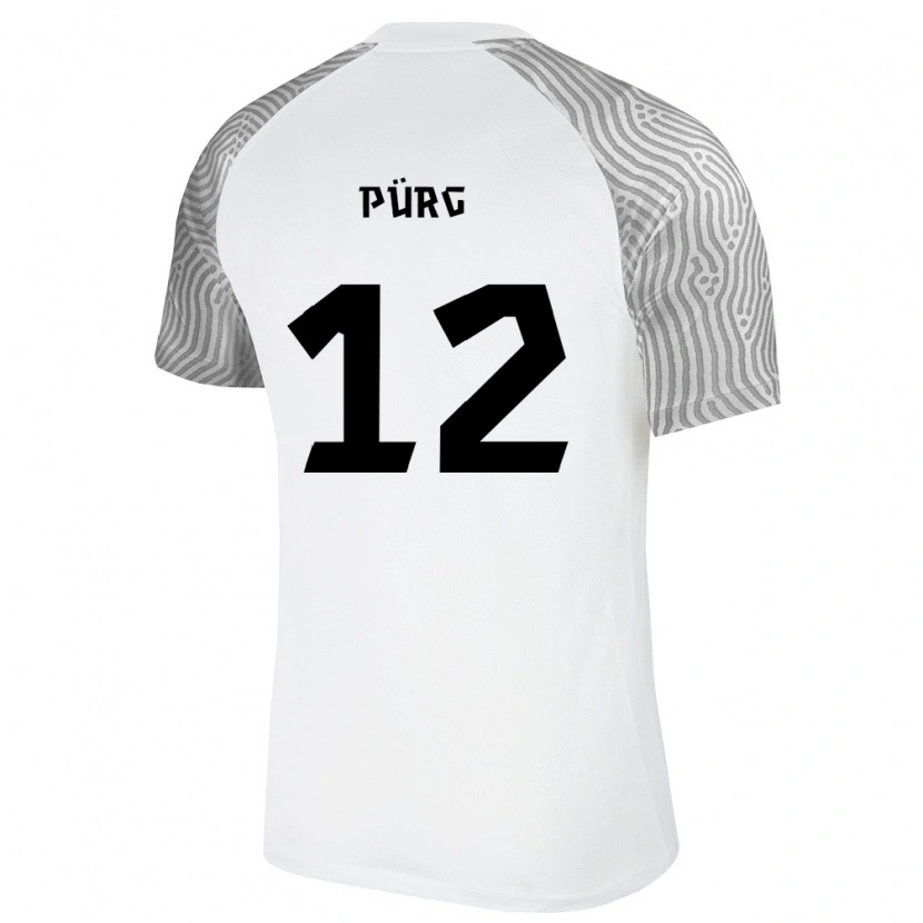 DanxenレディースエストニアGregor Pürg#12白 灰アウェイシャツ26-28ジャージーユニフォーム