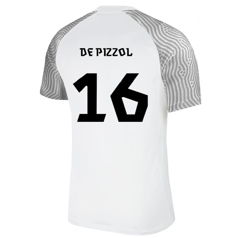 DanxenレディースエストニアOscar De Pizzol#16白 灰アウェイシャツ26-28ジャージーユニフォーム