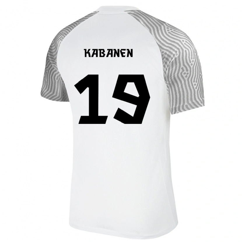 DanxenレディースエストニアKristjan Kabanen#19白 灰アウェイシャツ26-28ジャージーユニフォーム
