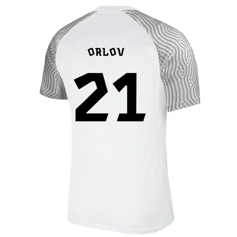 DanxenレディースエストニアMihhail Orlov#21白 灰アウェイシャツ26-28ジャージーユニフォーム
