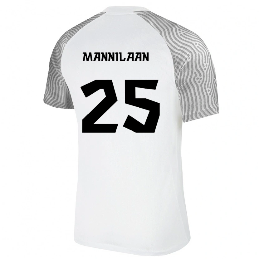 Danxenレディースエストニアマティアス・マニラーン#25白 灰アウェイシャツ26-28ジャージーユニフォーム