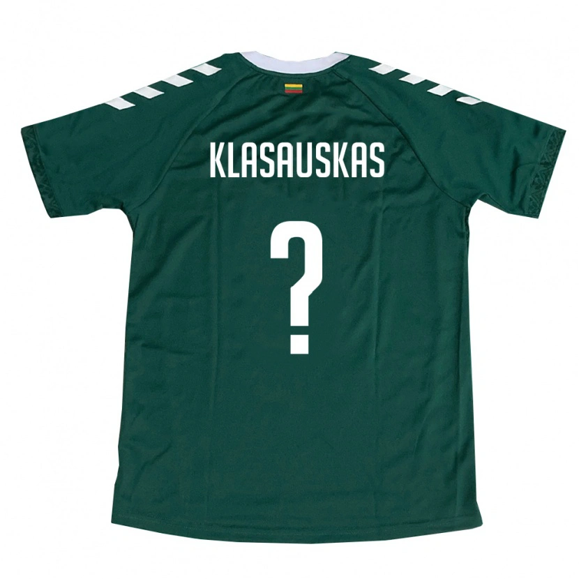 DanxenレディースリトアニアLukas Klasauskas#0ダークグリーン 白アウェイシャツ26-28ジャージーユニフォーム