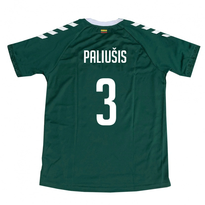 DanxenレディースリトアニアNaglis Paliušis#3ダークグリーン 白アウェイシャツ26-28ジャージーユニフォーム
