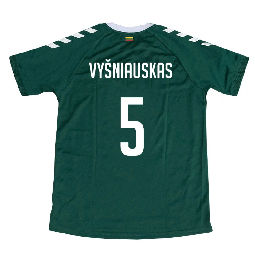 DanxenレディースリトアニアNojus Vyšniauskas#5ダークグリーン 白アウェイシャツ26-28ジャージーユニフォーム