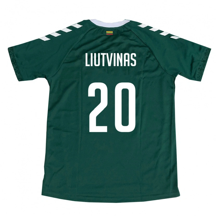 DanxenレディースリトアニアKristupas Liutvinas#20ダークグリーン 白アウェイシャツ26-28ジャージーユニフォーム