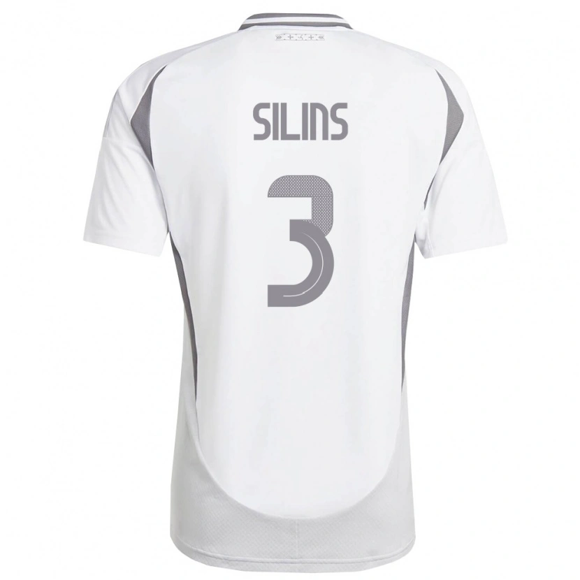 DanxenレディースラトビアMatiss Silins#3白 ダークグレーアウェイシャツ26-28ジャージーユニフォーム