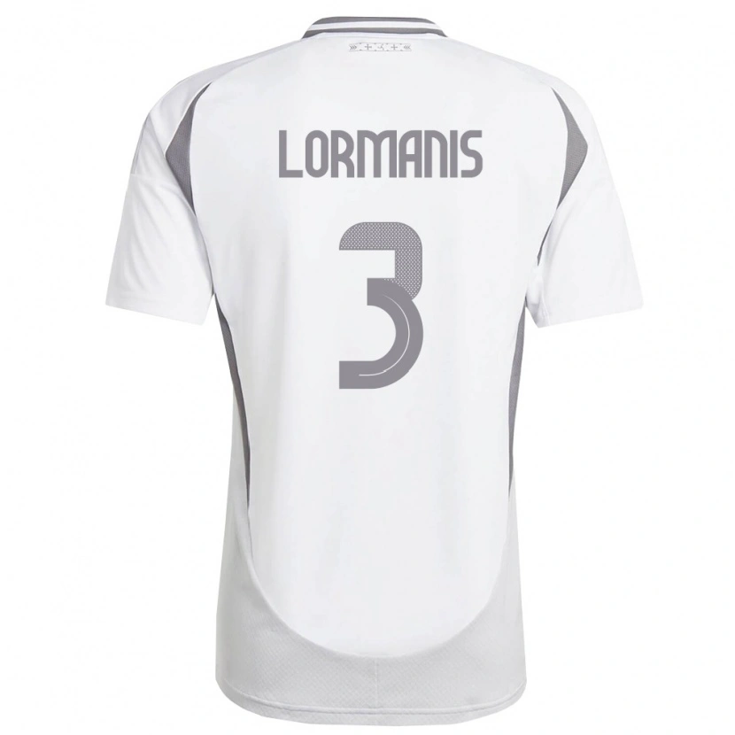 DanxenレディースラトビアMartins Lormanis#3白 ダークグレーアウェイシャツ26-28ジャージーユニフォーム