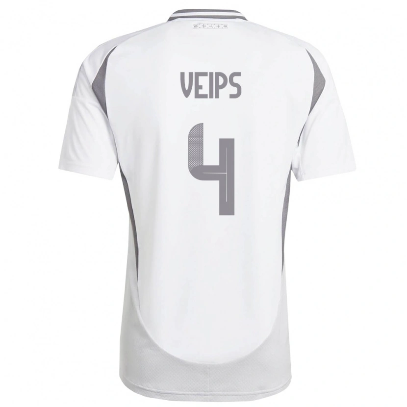 DanxenレディースラトビアRoberts Veips#4白 ダークグレーアウェイシャツ26-28ジャージーユニフォーム