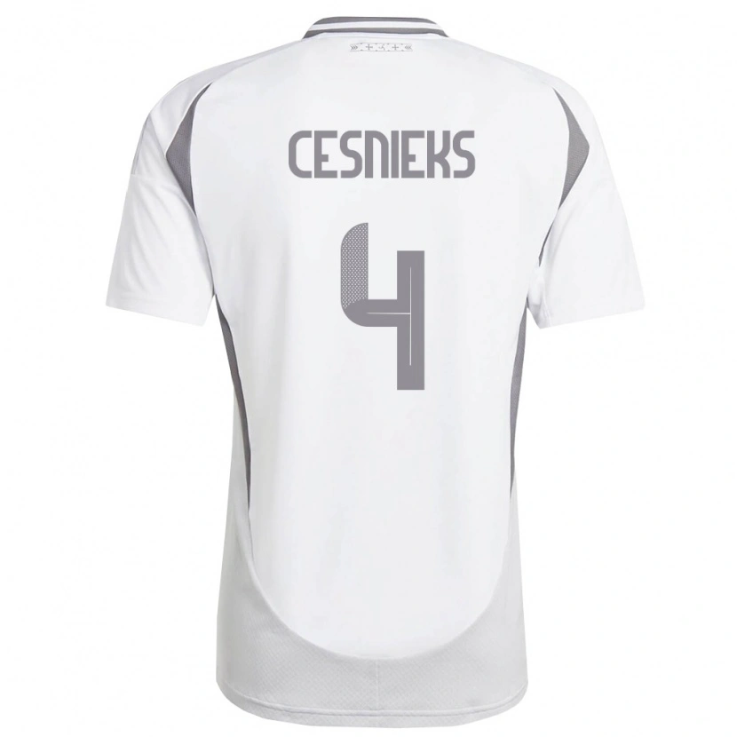 DanxenレディースラトビアKevins Cesnieks#4白 ダークグレーアウェイシャツ26-28ジャージーユニフォーム