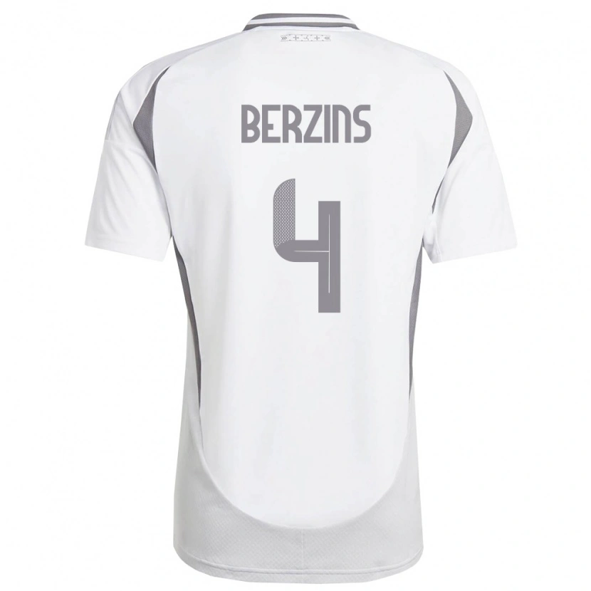 DanxenレディースラトビアLenards Berzins#4白 ダークグレーアウェイシャツ26-28ジャージーユニフォーム