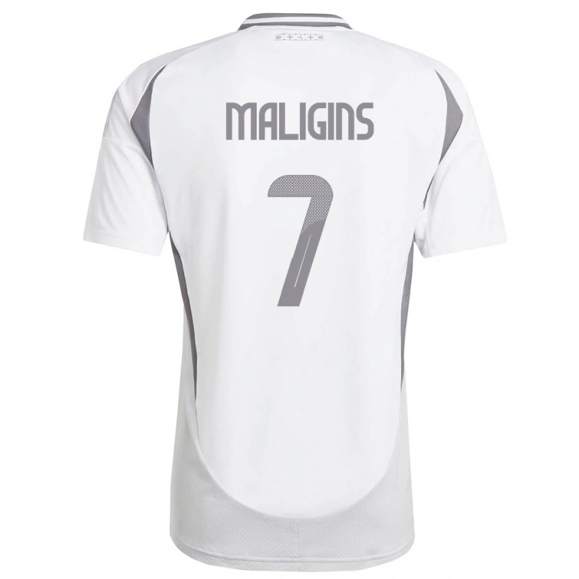 DanxenレディースラトビアZahars Maligins#7白 ダークグレーアウェイシャツ26-28ジャージーユニフォーム