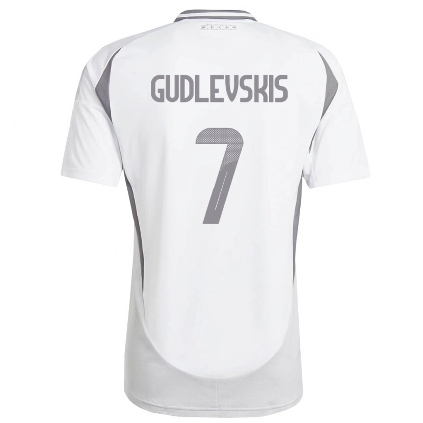 DanxenレディースラトビアReinards Gudlevskis#7白 ダークグレーアウェイシャツ26-28ジャージーユニフォーム