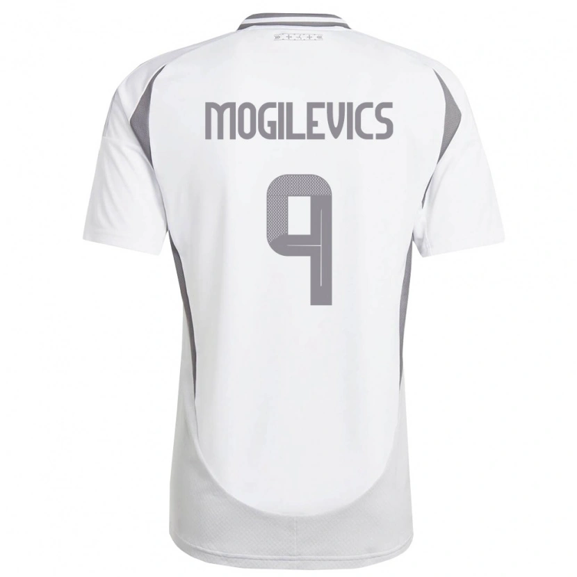 DanxenレディースラトビアMiroslavs Mogilevics#9白 ダークグレーアウェイシャツ26-28ジャージーユニフォーム