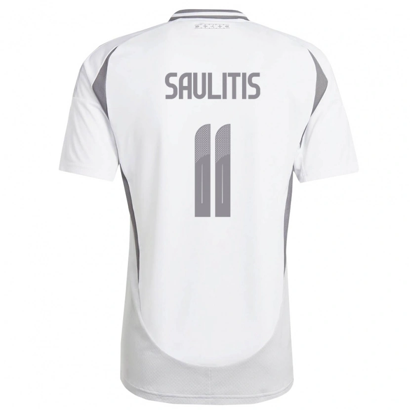 DanxenレディースラトビアAdrians Saulitis#11白 ダークグレーアウェイシャツ26-28ジャージーユニフォーム