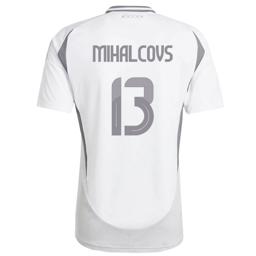 DanxenレディースラトビアGlebs Mihalcovs#13白 ダークグレーアウェイシャツ26-28ジャージーユニフォーム