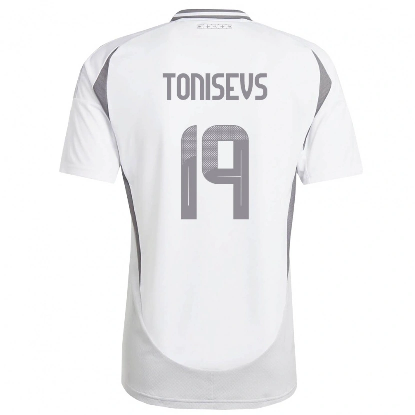 DanxenレディースラトビアMaksims Tonisevs#19白 ダークグレーアウェイシャツ26-28ジャージーユニフォーム