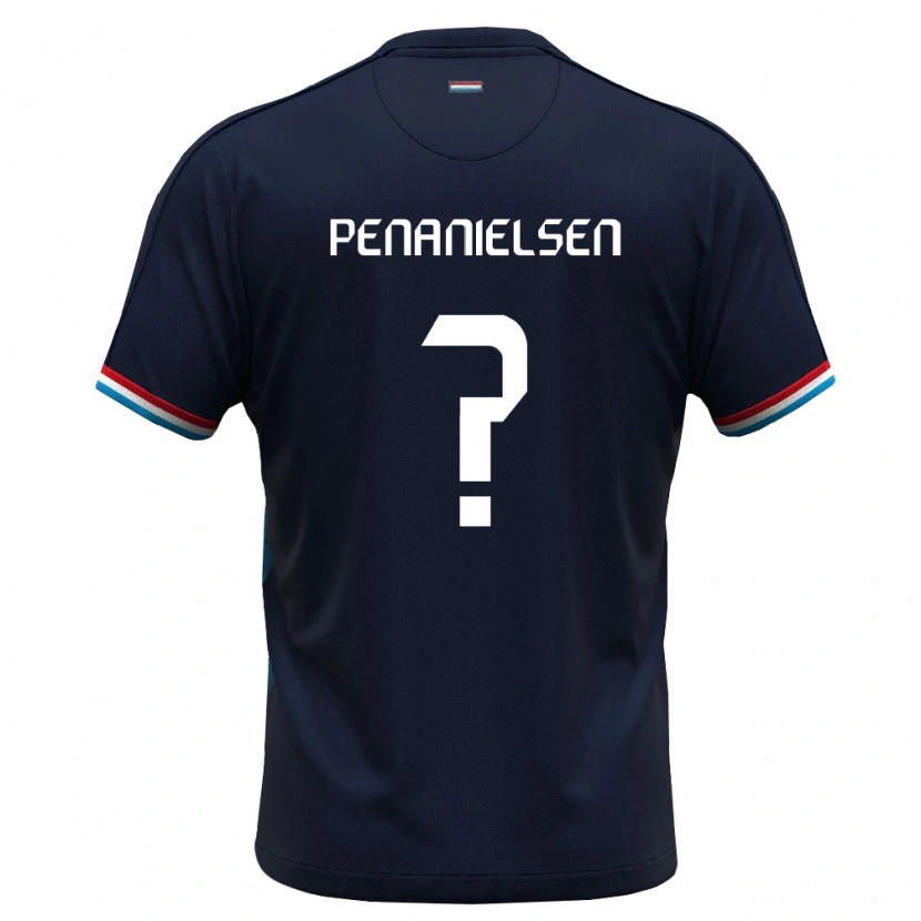 DanxenレディースルクセンブルクLeonard Pena Nielsen#0ロイヤルブルー 赤アウェイシャツ26-28ジャージーユニフォーム