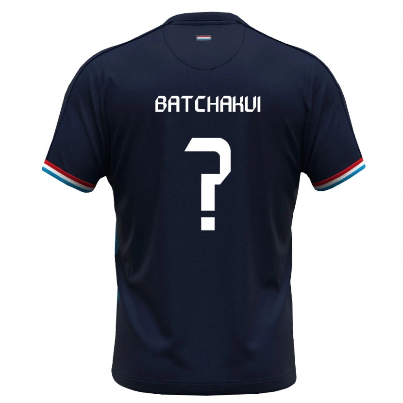 DanxenレディースルクセンブルクKylian Batchakui#0ロイヤルブルー 赤アウェイシャツ26-28ジャージーユニフォーム